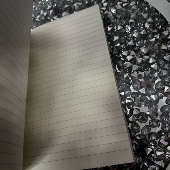 Notebook notes boho luxury planner daily write Blue and White Patterned Notebook - Picture 3 of 6